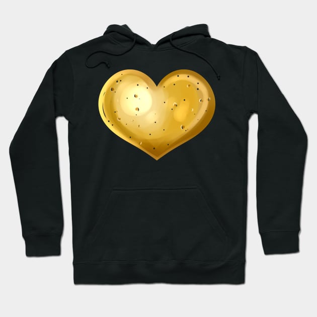 Potato In Heart Shape - Vegetarian - Go Vegan Hoodie by SinBle